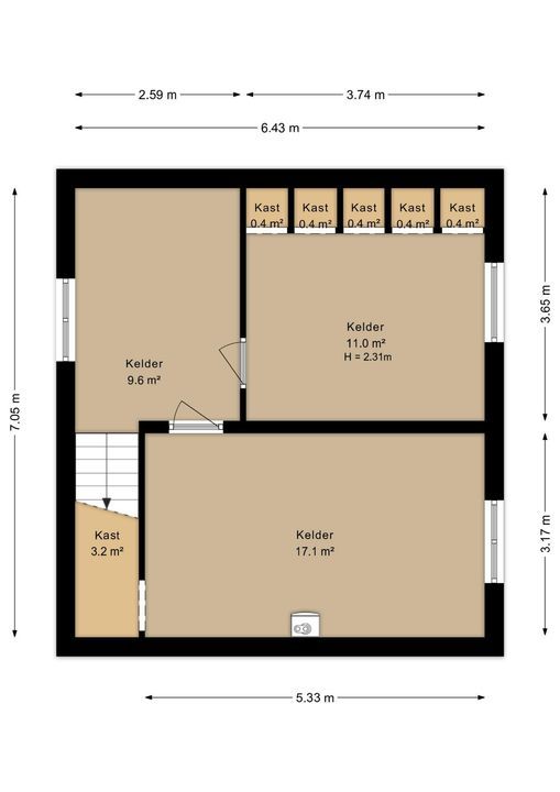 Jan Dommer van Poldersveldtweg 4, Ubbergen plattegrond-