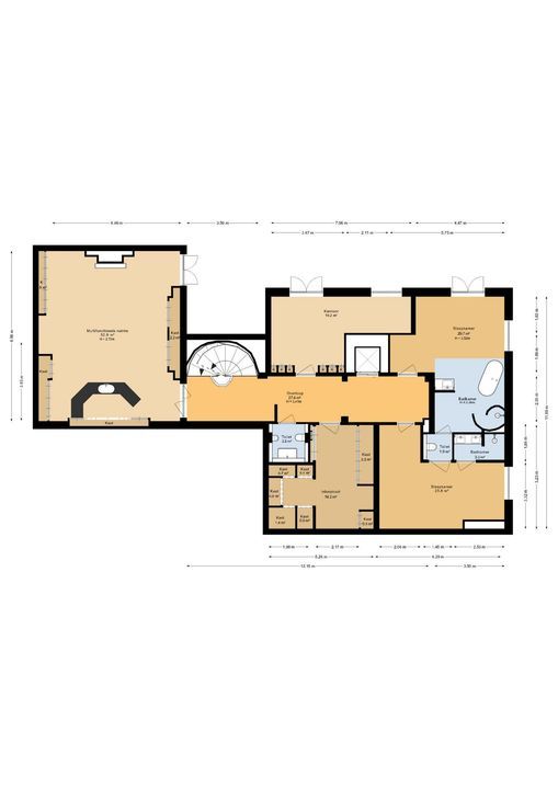 Dorpstraat 129, Beekbergen plattegrond-