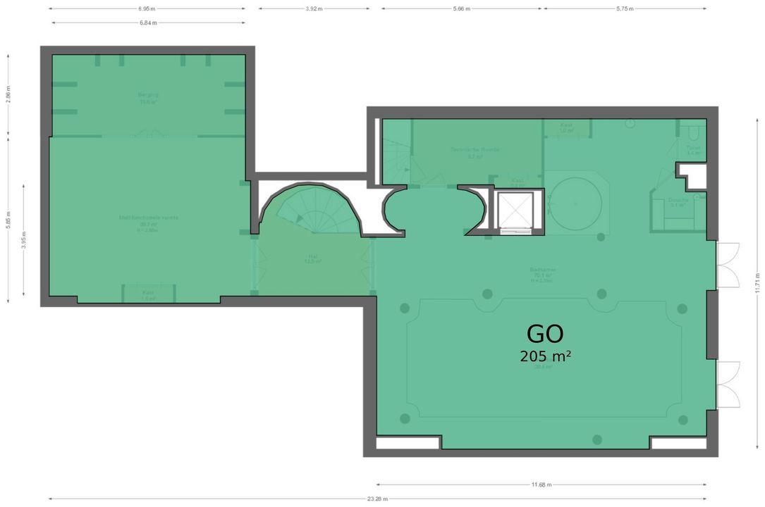 Dorpstraat 129, Beekbergen plattegrond-