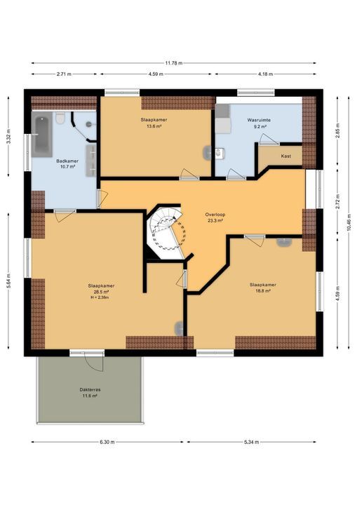 Oerdijk 95, Schalkhaar plattegrond-