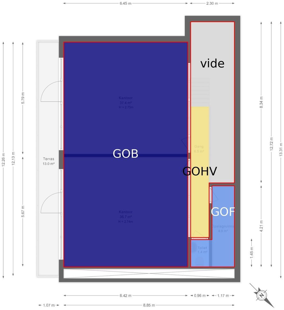 Dobbeweg 3 b, Voorschoten plattegrond-3