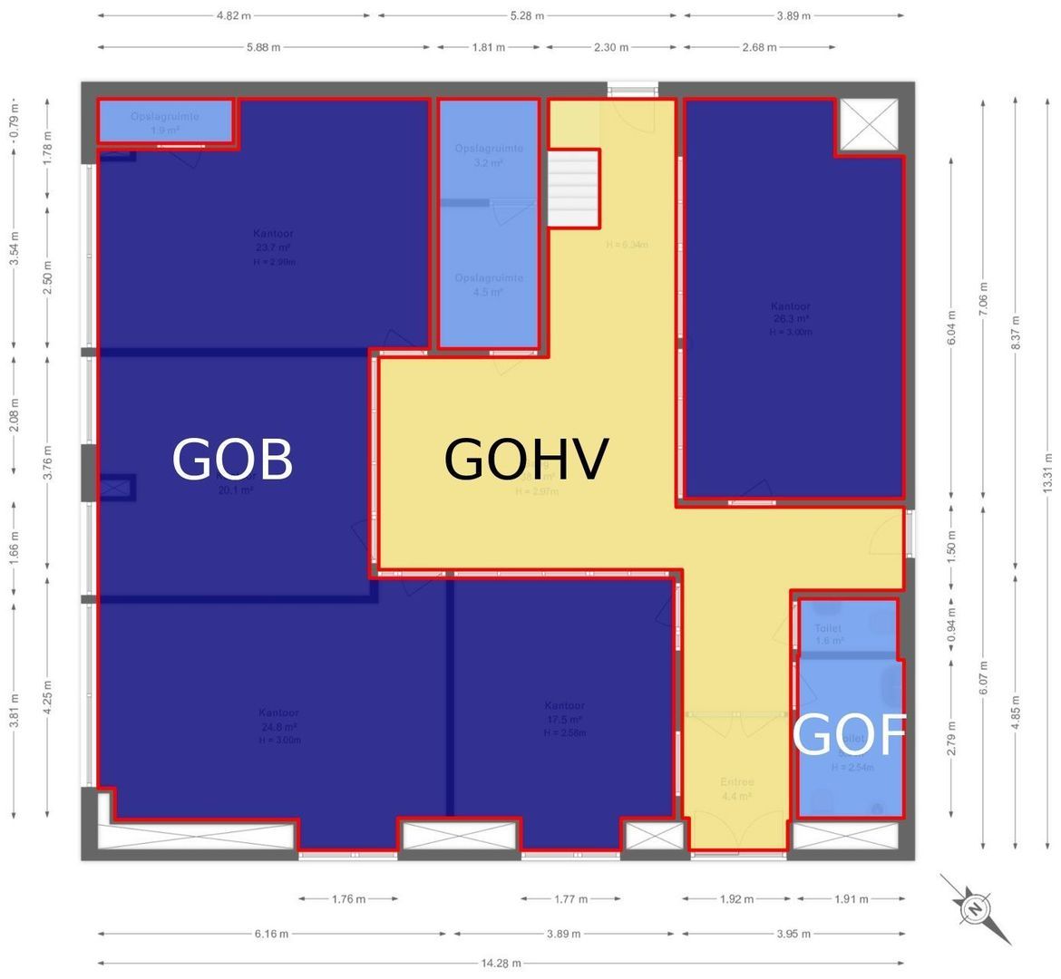 Dobbeweg 3 b, Voorschoten plattegrond-1