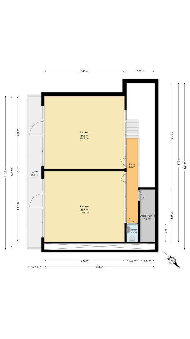 Dobbeweg 3 b, Voorschoten plattegrond-2