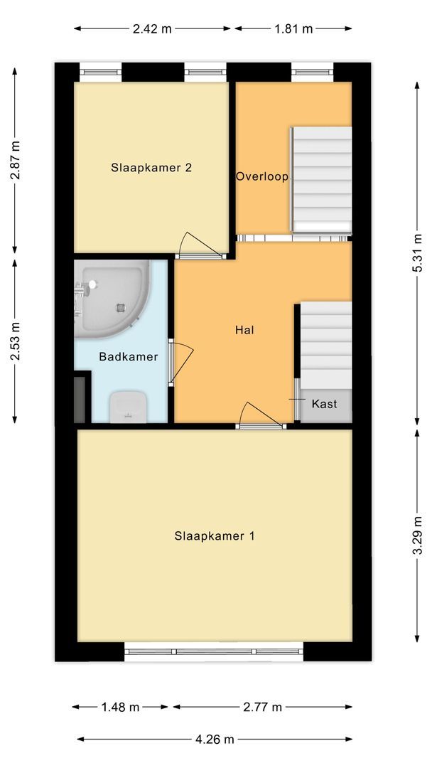 Leidseweg 429, Voorschoten plattegrond-2