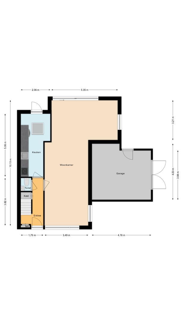 Professor Van der Waalslaan 12, Voorschoten plattegrond-0