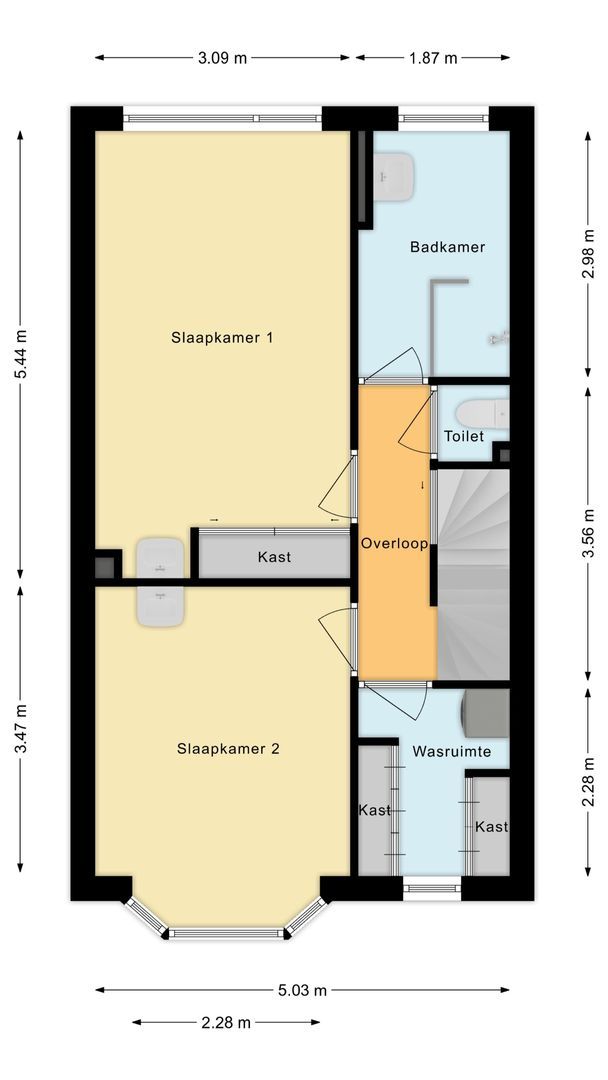 Papelaan 110, Voorschoten plattegrond-1