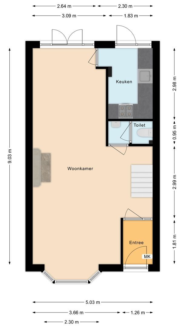 Papelaan 110, Voorschoten plattegrond-0
