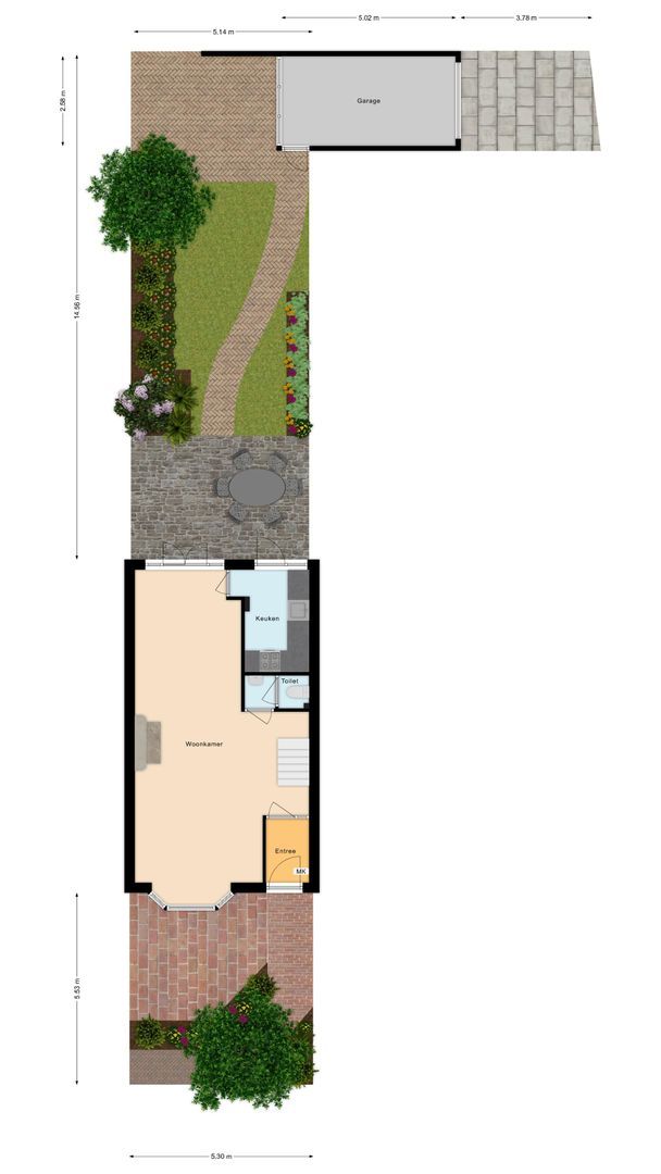Papelaan 110, Voorschoten plattegrond-2