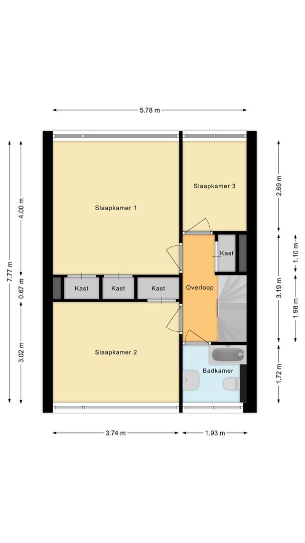Frans Halsplantsoen 7, Voorschoten plattegrond-1