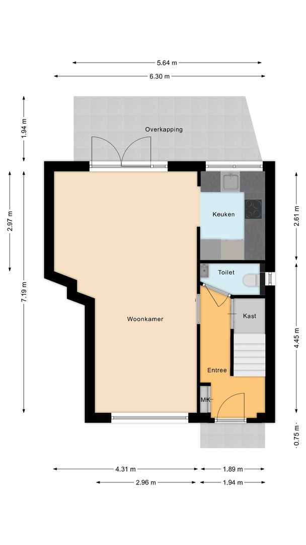 Damhouderstraat 13, Leidschendam plattegrond-0