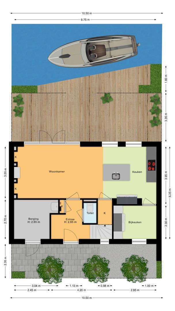 Lebeauhof 14, Leiden plattegrond-0