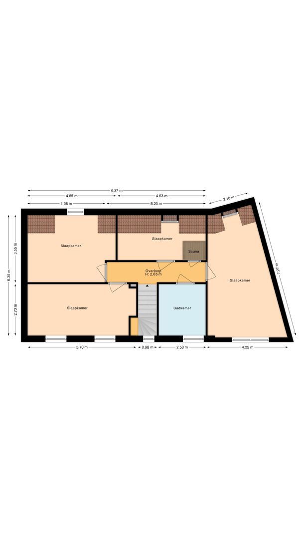 Lebeauhof 14, Leiden plattegrond-3