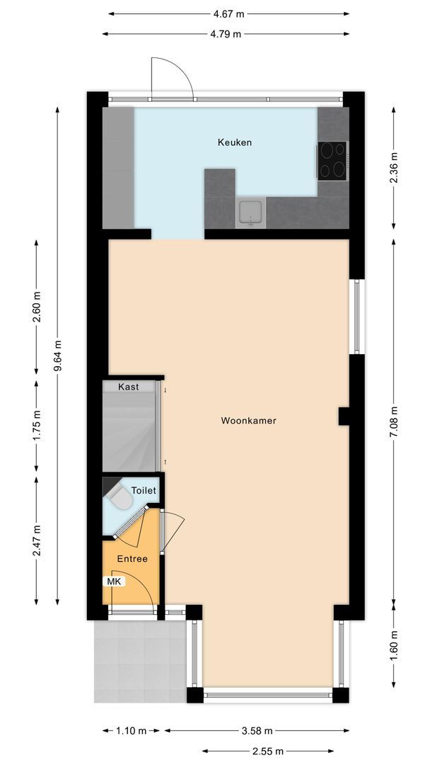 Professor Asserlaan 19, Voorschoten plattegrond-0