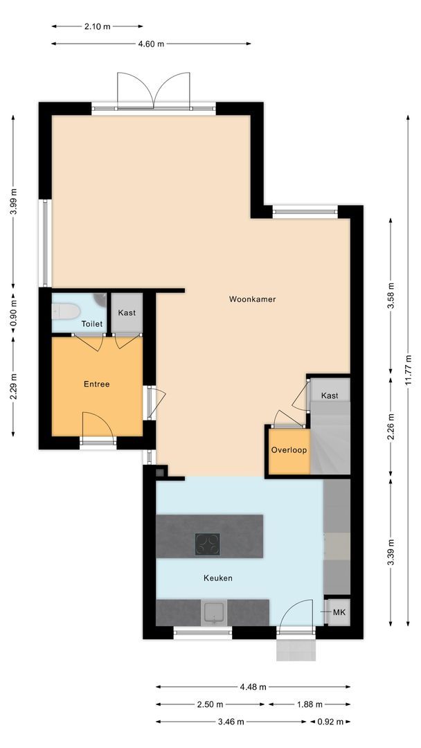 Chopinlaan 23, Hazerswoude-Rijndijk plattegrond-1