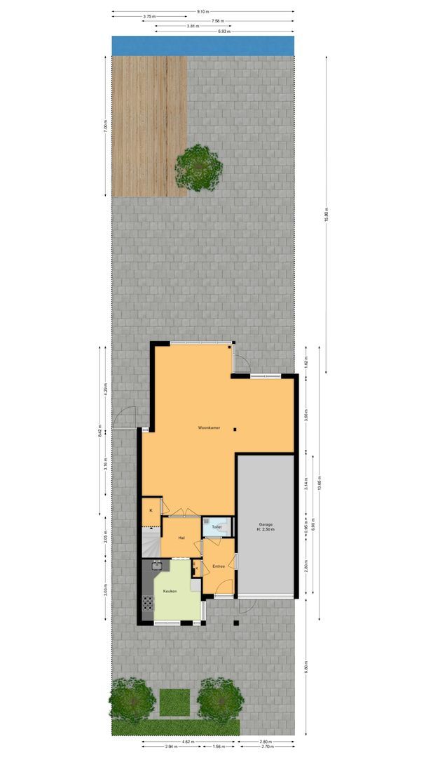 Middelgeestlaan 63, Voorschoten plattegrond-1