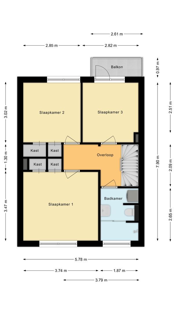 Rouboslaan 23, Voorschoten plattegrond-1