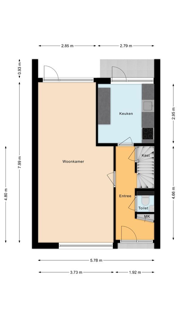 Rouboslaan 23, Voorschoten plattegrond-0