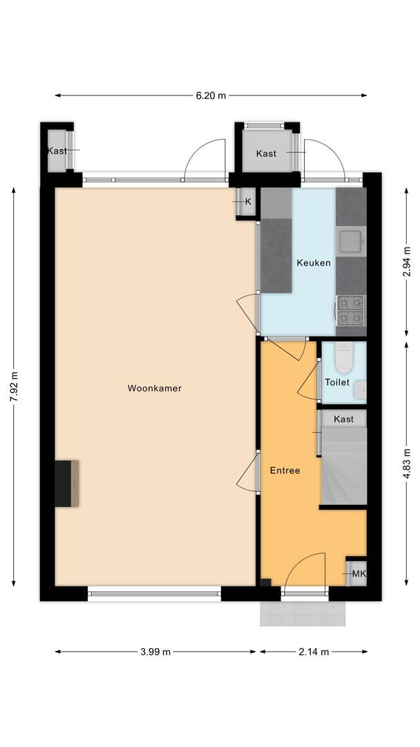 Krimkade 75, Voorschoten plattegrond-0