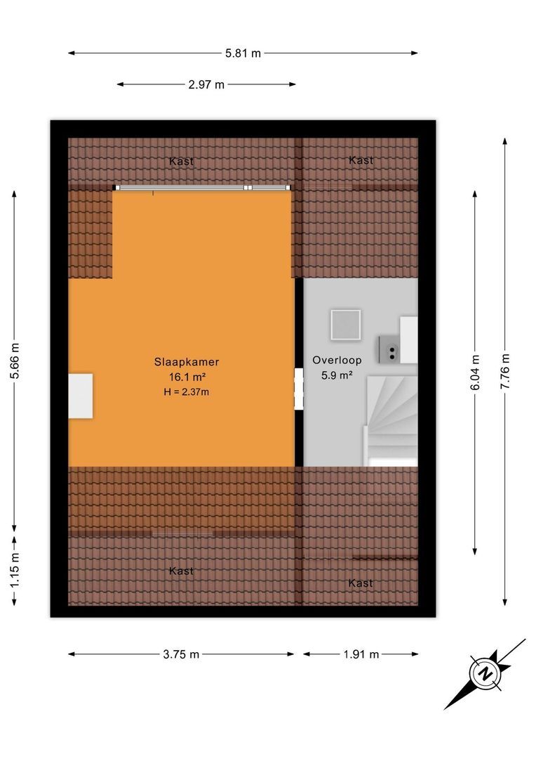 Rembrandtlaan 8, Voorschoten plattegrond-3
