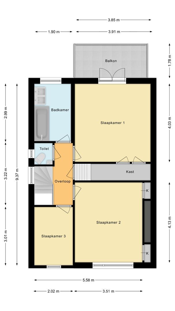 Papelaan 22, Voorschoten plattegrond-1