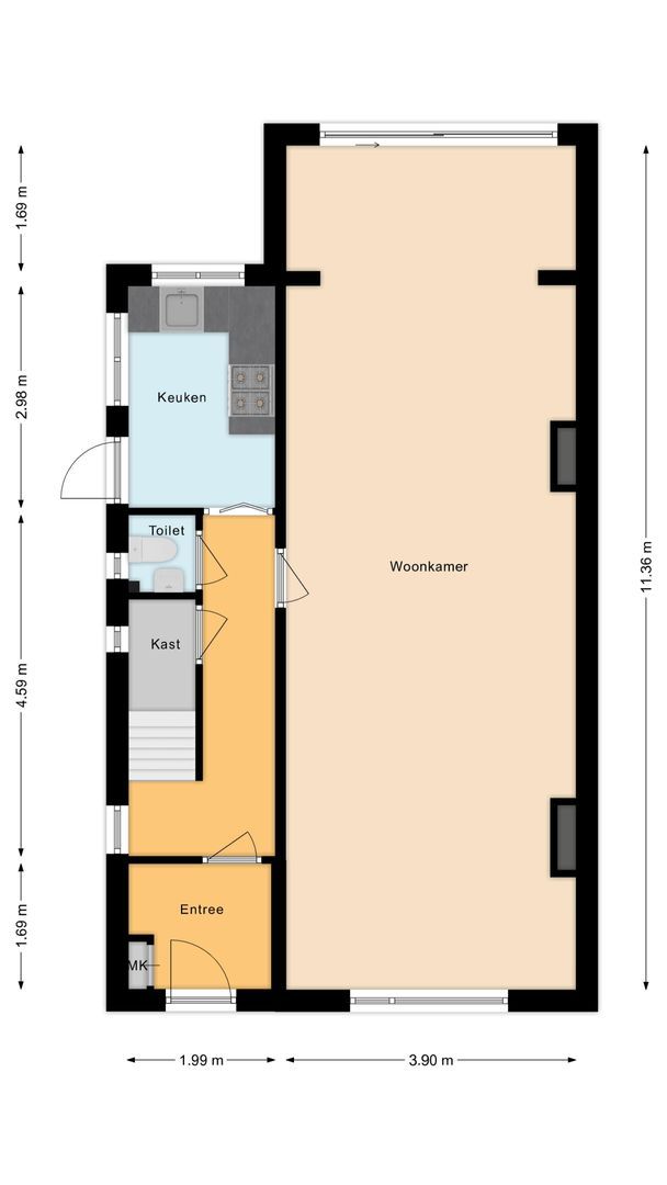 Papelaan 22, Voorschoten plattegrond-0