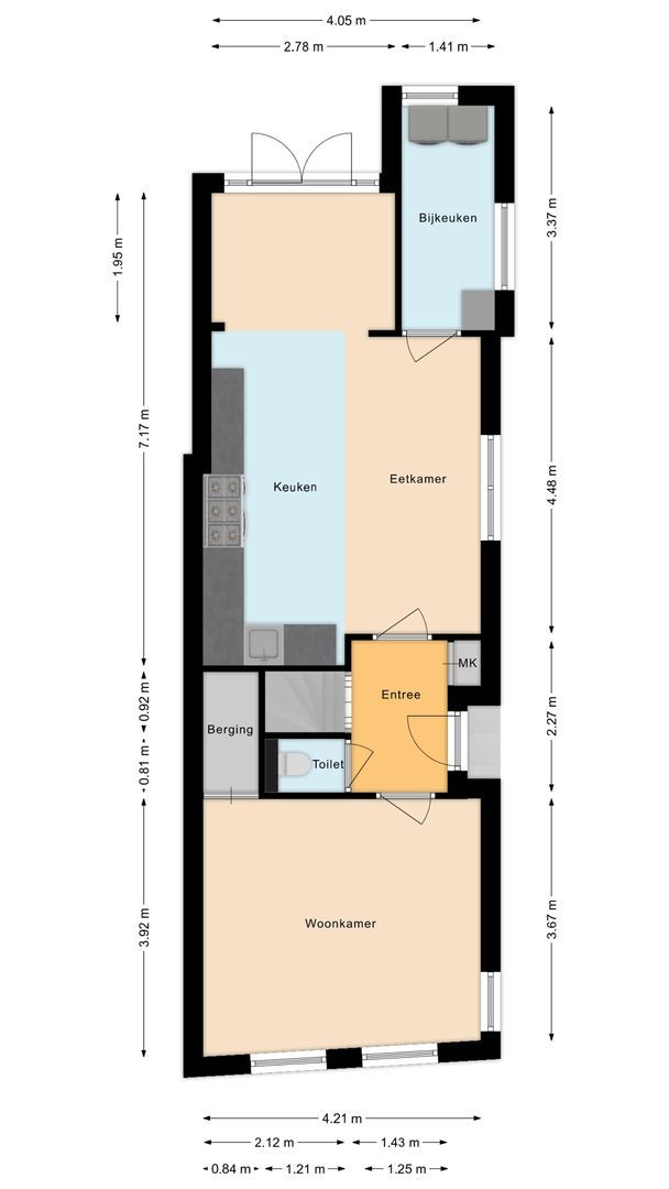 Hoge Rijndijk 49, Leiden plattegrond-0