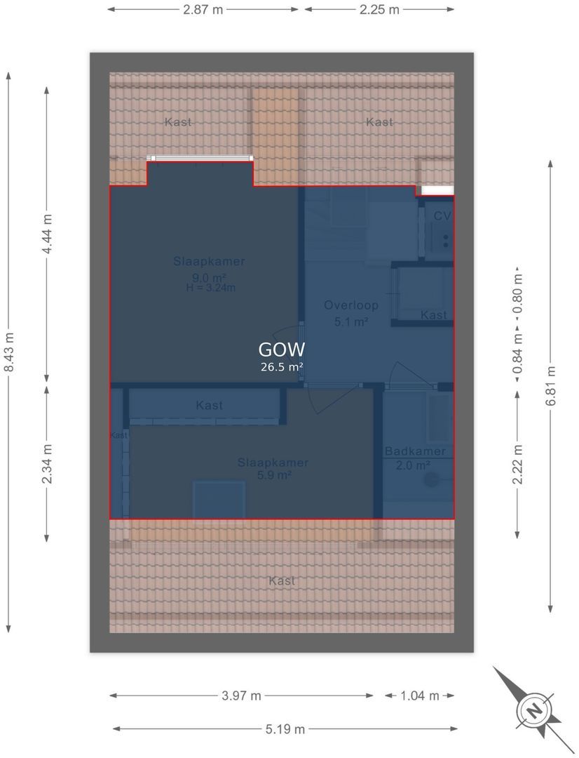 Alexander Adamskistraat 11, Voorschoten plattegrond-2