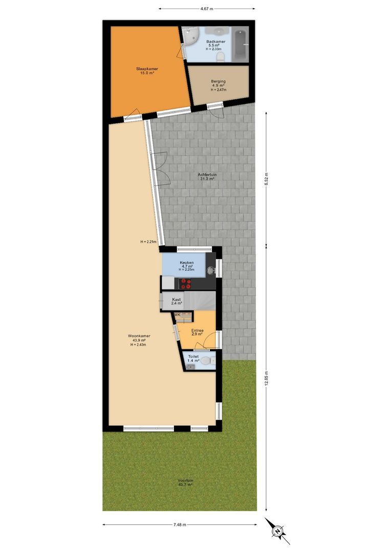 Alexander Adamskistraat 11, Voorschoten plattegrond-3