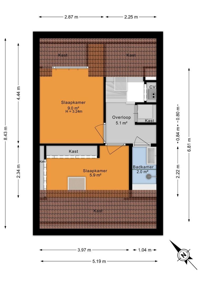Alexander Adamskistraat 11, Voorschoten plattegrond-1