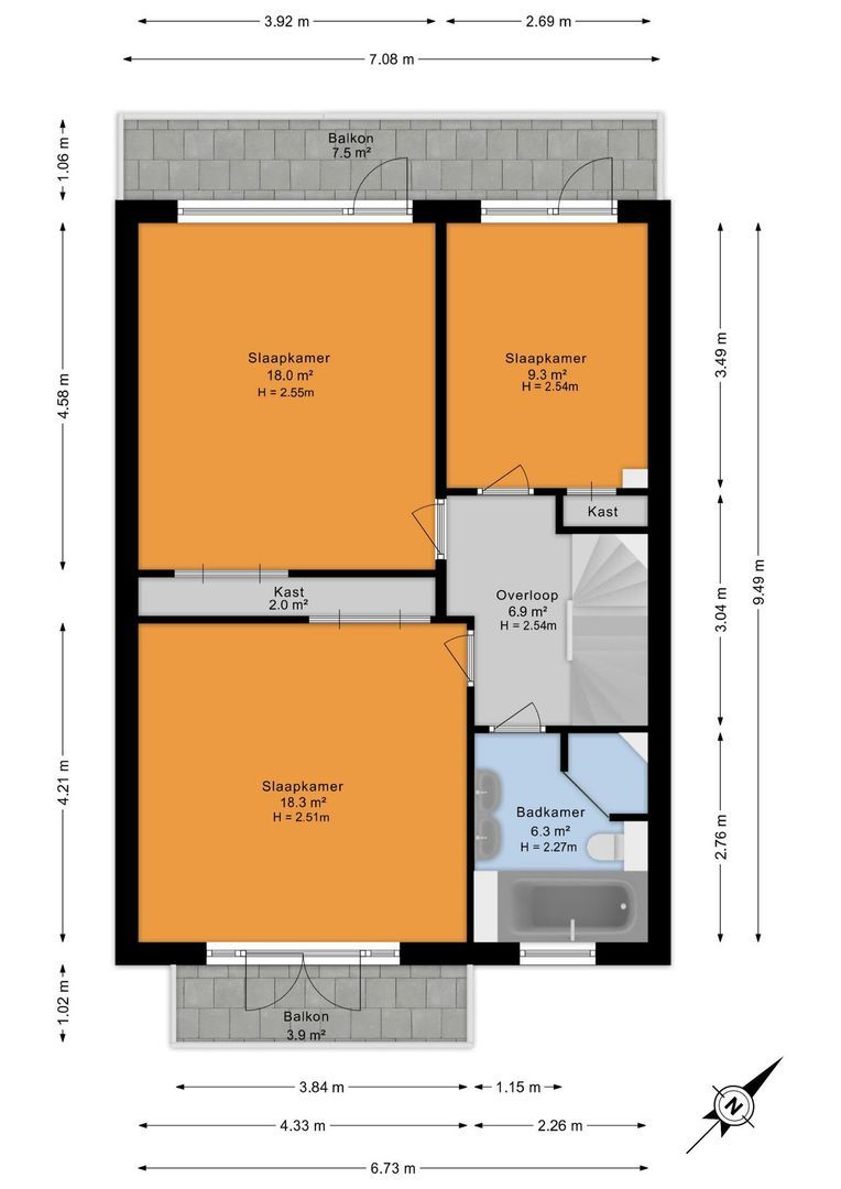 Palestrinalaan 39, Voorschoten plattegrond-4