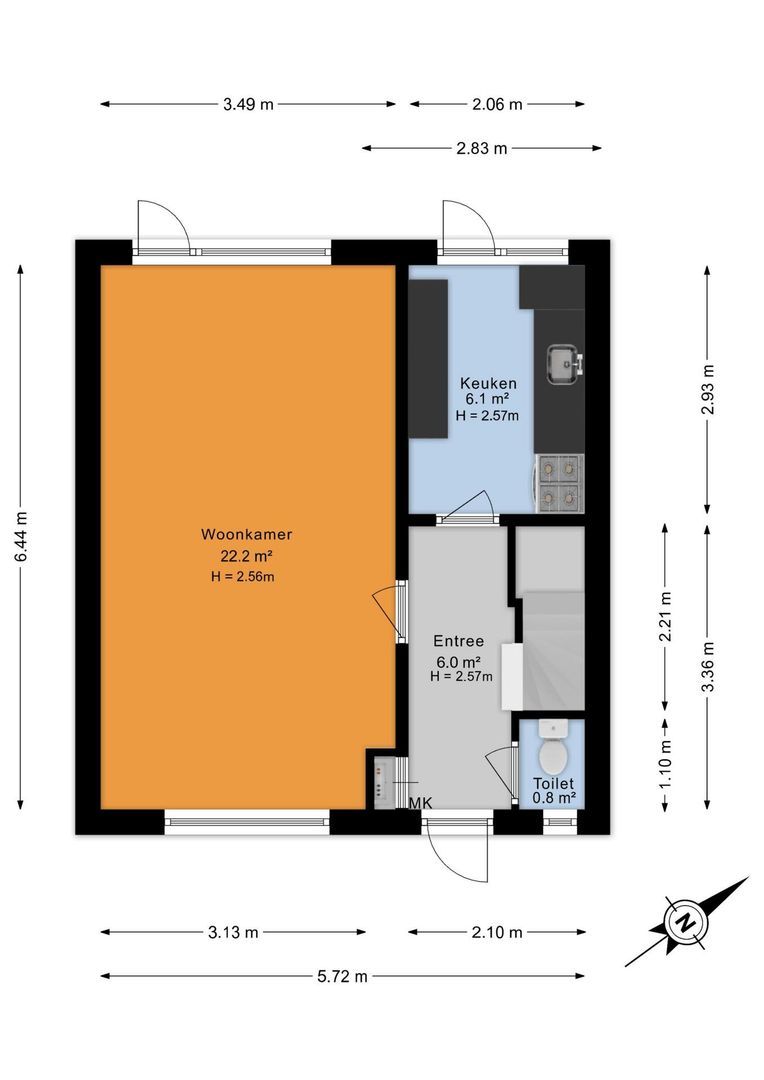Frans Halsplantsoen 219, Voorschoten plattegrond-0
