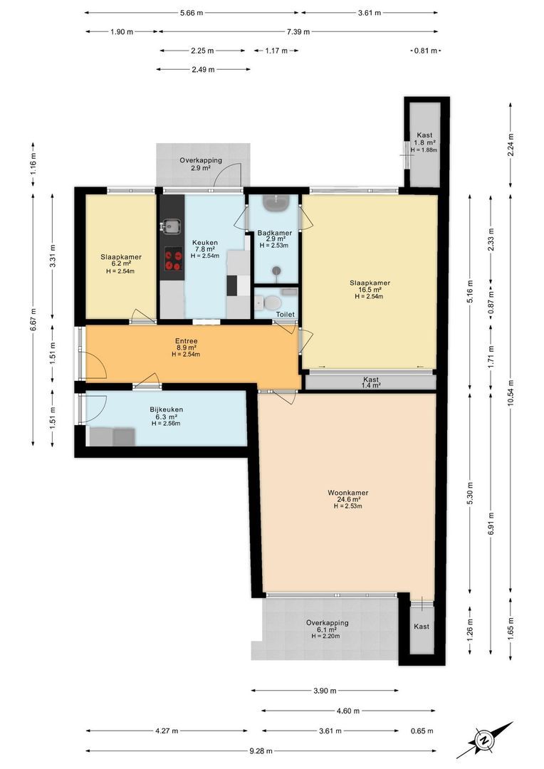 Schoolstraat 224, Voorschoten plattegrond-0