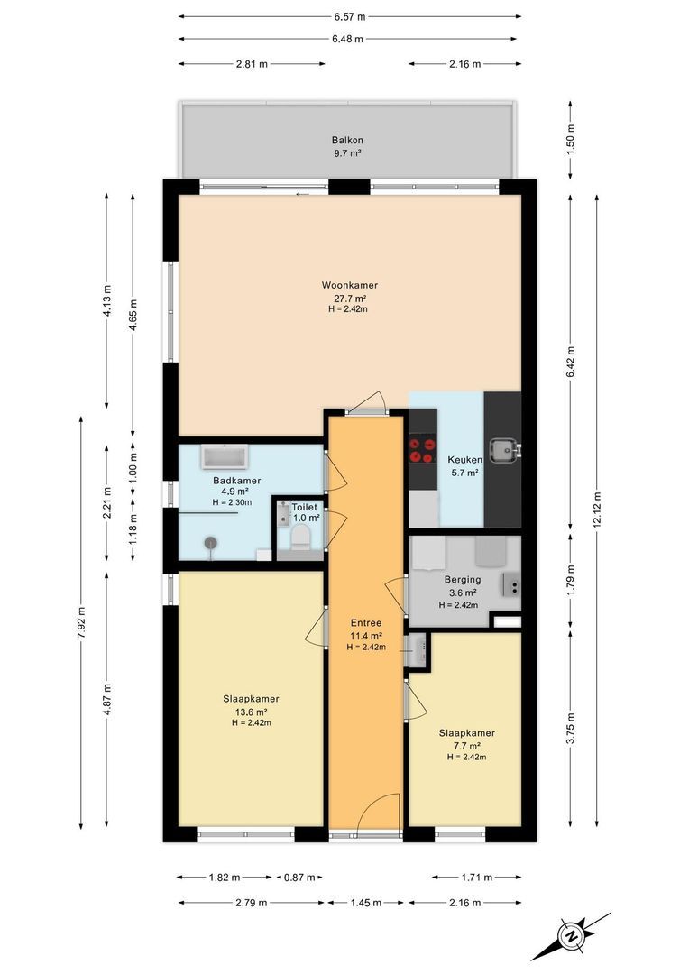 Vlietzicht 50, Voorschoten plattegrond-2