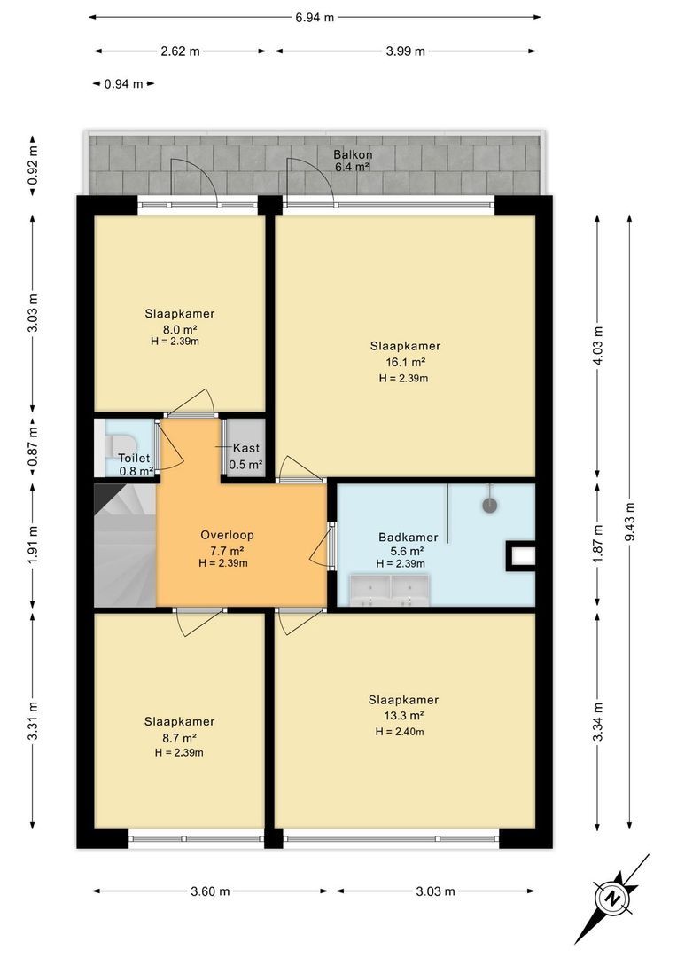 Palestrinalaan 20, Voorschoten plattegrond-4