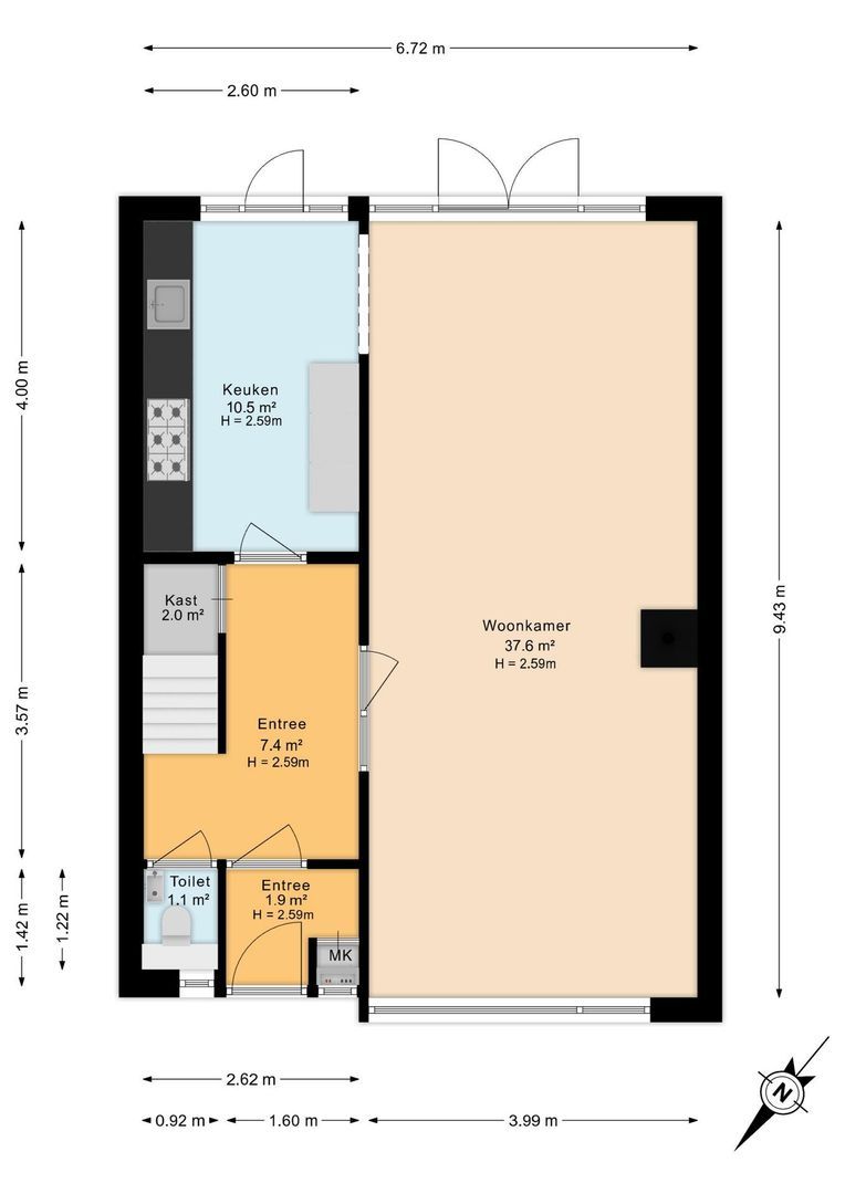 Palestrinalaan 20, Voorschoten plattegrond-8