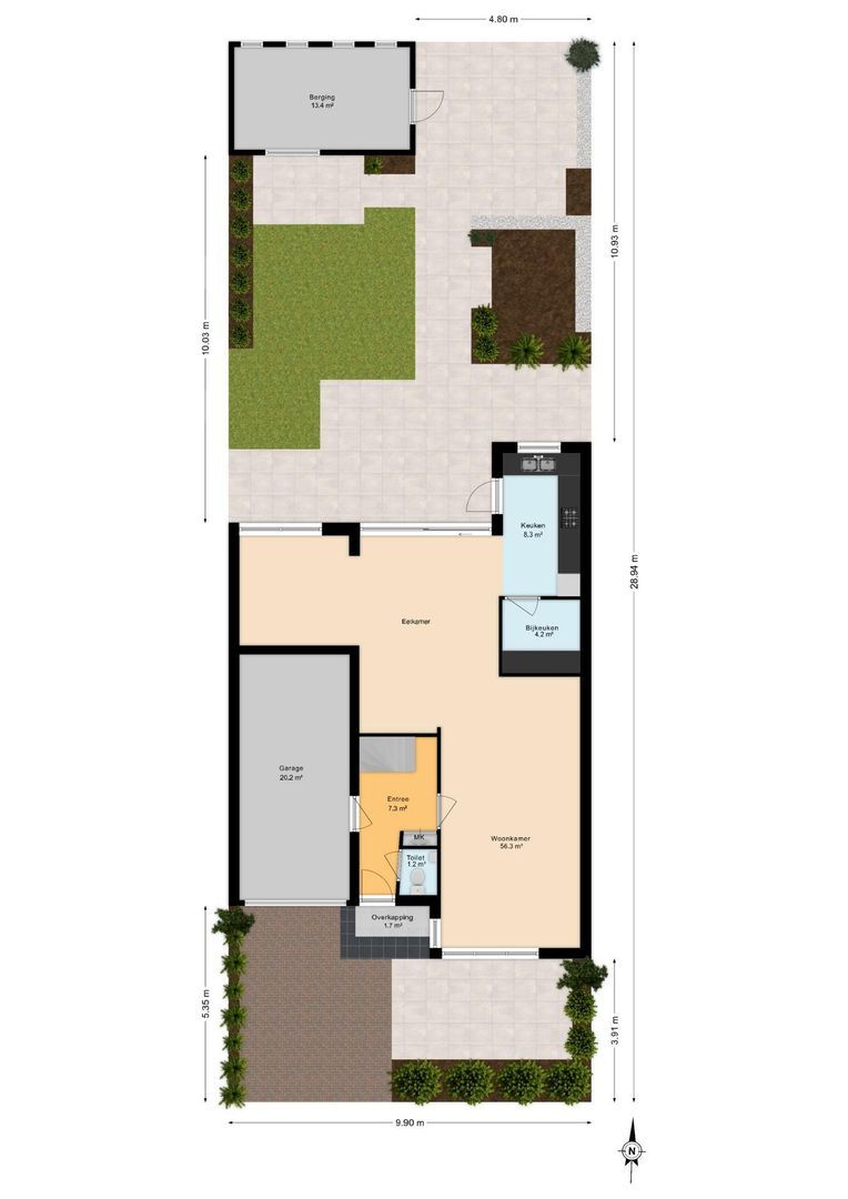 Jan Wagtendonkstraat 84, Voorschoten plattegrond-1