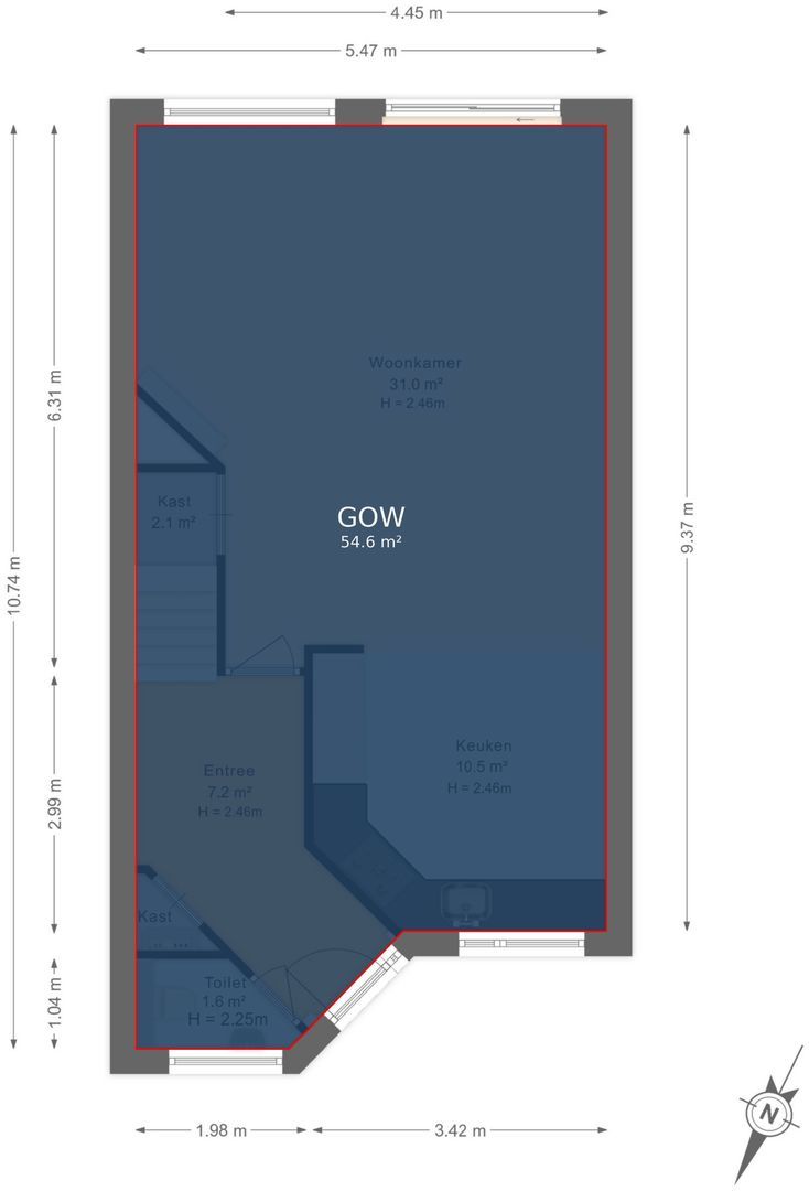 Cor van Osnabruggelaan 47, Voorschoten plattegrond-7
