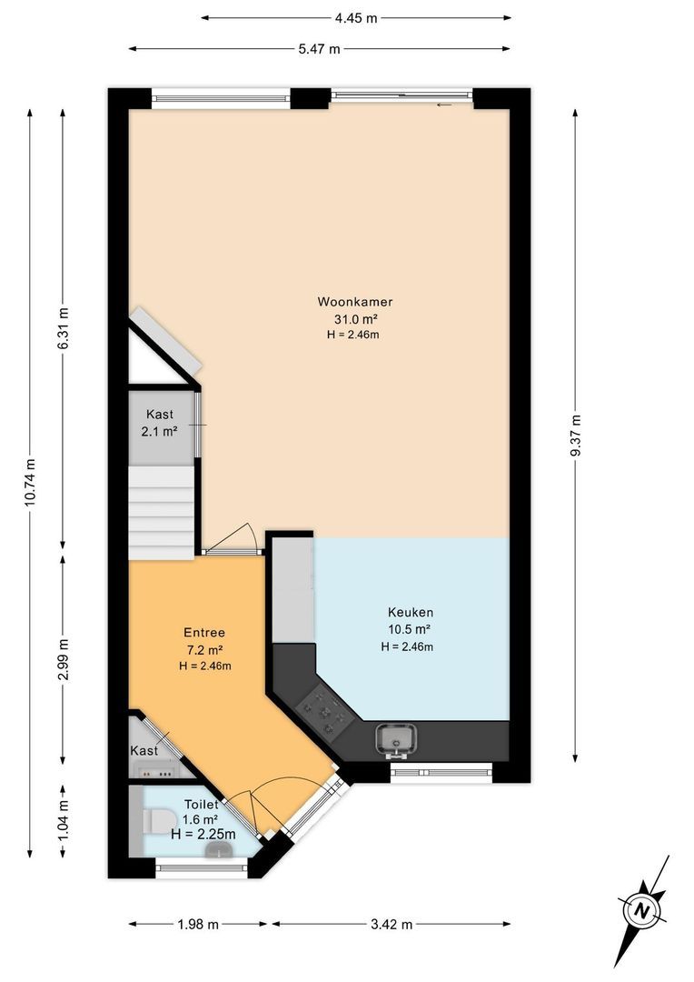 Cor van Osnabruggelaan 47, Voorschoten plattegrond-6
