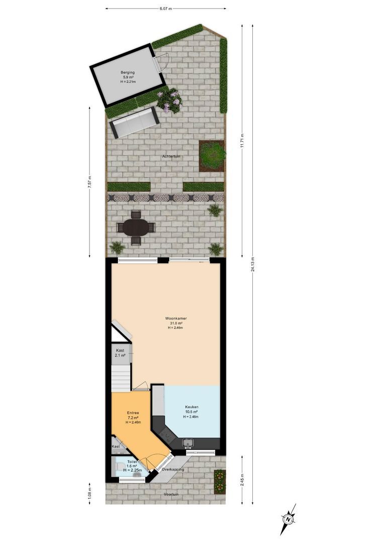 Cor van Osnabruggelaan 47, Voorschoten plattegrond-1