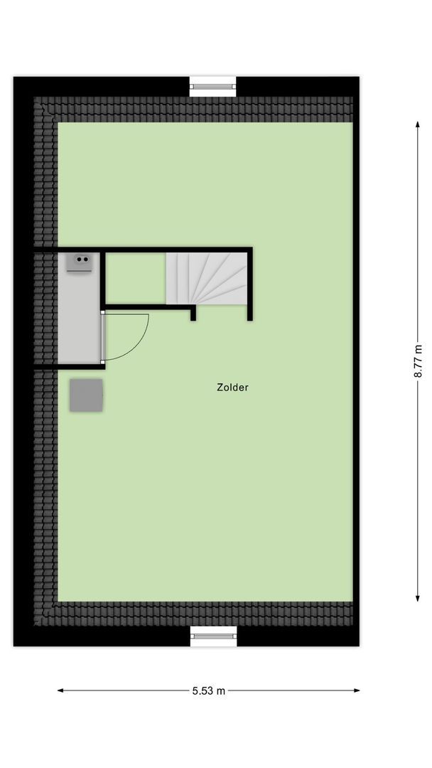 Twee onder een Kapwoning 4, Hazerswoude-Dorp plattegrond-2