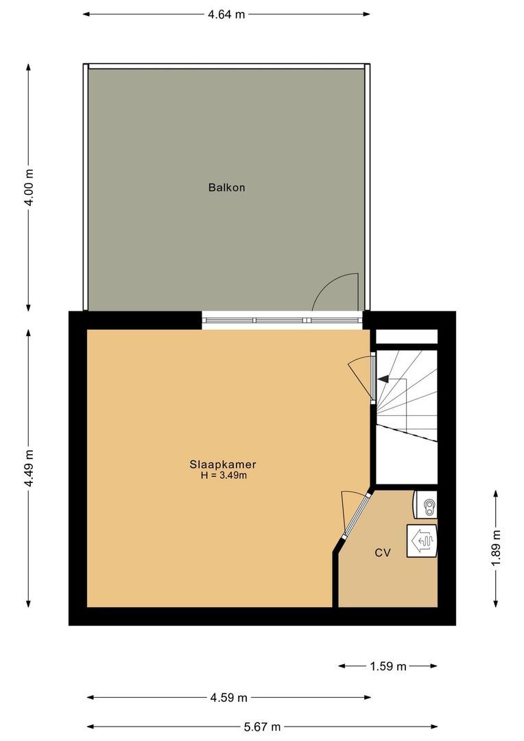 Emmalaan 90 A, Alphen Aan Den Rijn plattegrond-14