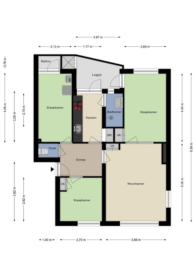 Van der Doesstraat 3, Alphen Aan Den Rijn plattegrond-21