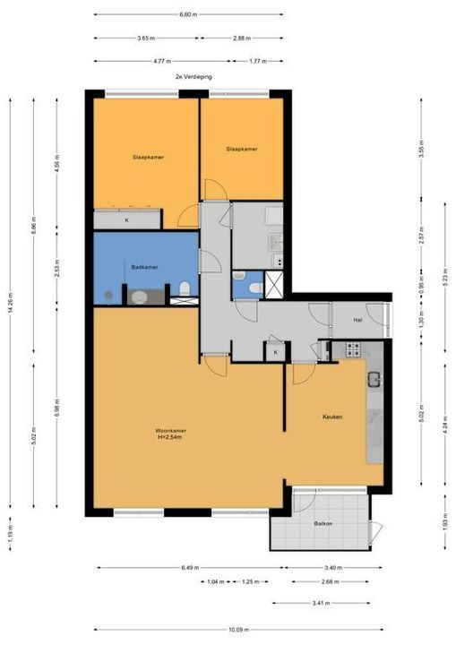 Monseigneur van Steelaan 59 C, Voorburg floorplan-0