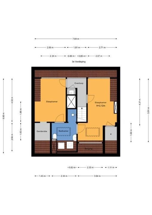 Alberdingk Thijmkade 21, Voorburg floorplan-1