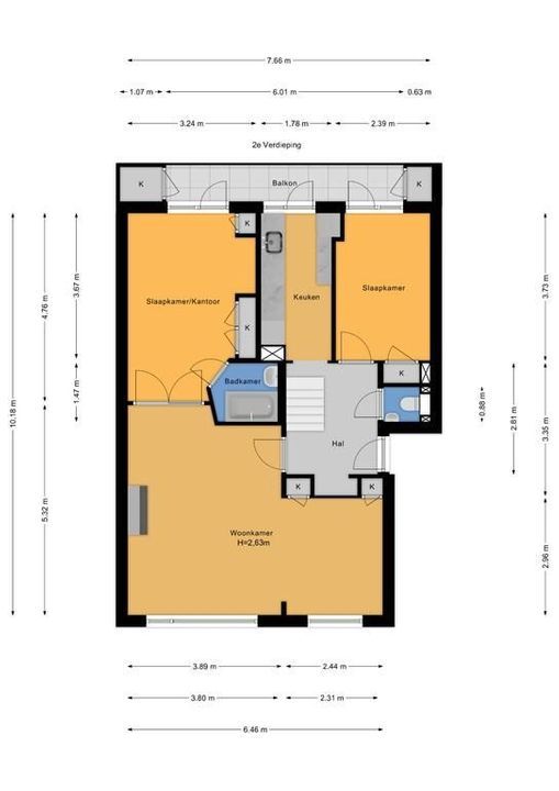 Alberdingk Thijmkade 21, Voorburg floorplan-0