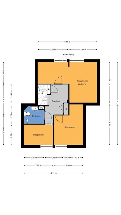 Elzendreef 108, Voorburg floorplan-1