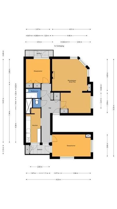 Vier Heemskinderenstraat 238, Den Haag floorplan-0
