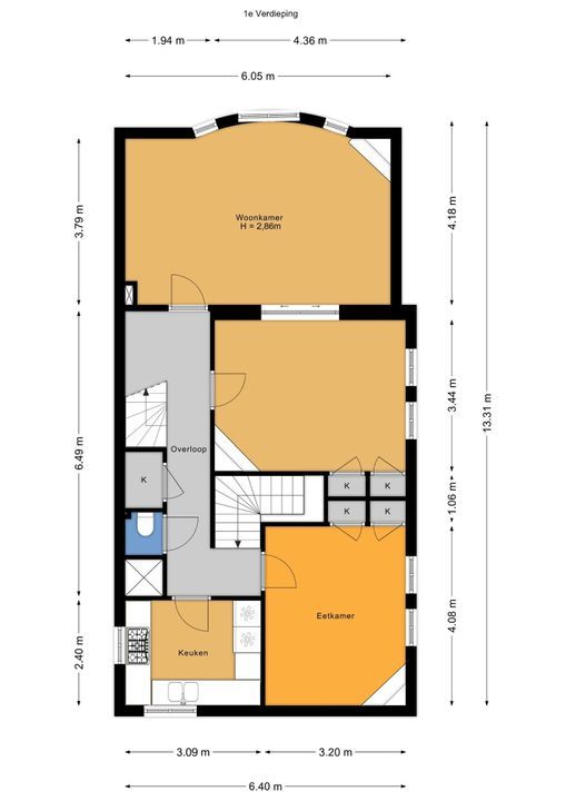 Van der Haerstraat 1, Den Haag floorplan-1