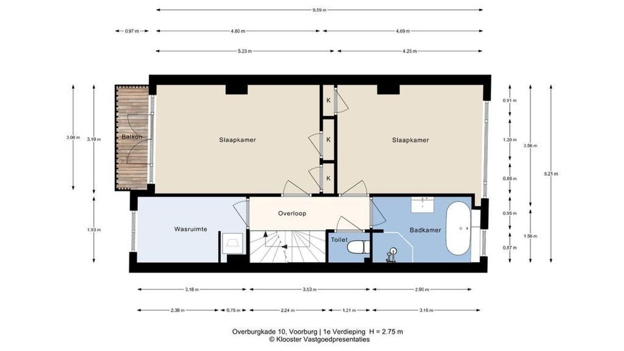 Overburgkade 10, Voorburg floorplan-1
