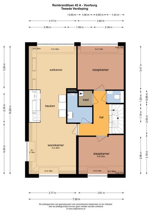 Rembrandtlaan 45 A, Voorburg floorplan-0